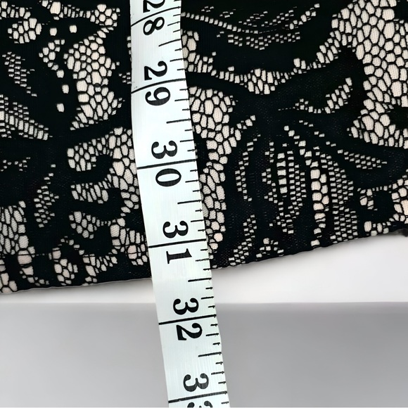 HS Heart Soul Black Lace Over Champagne Fit and Flare Dress (small) - Picture 10 of 13